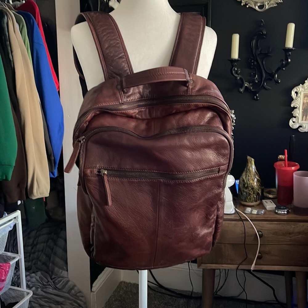 Real leather vit age distressed look